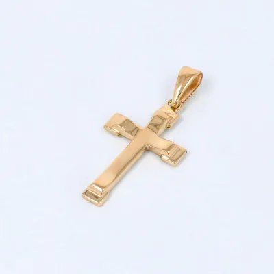 Hollow cross in yellow gold