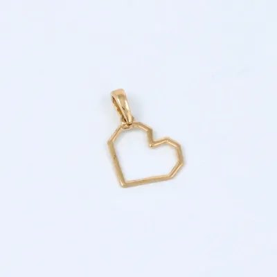 Yellow gold heart-shaped pendant