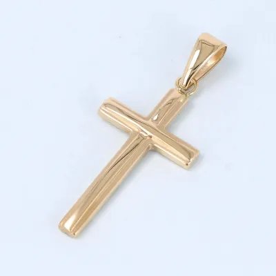 Hollow cross in yellow gold