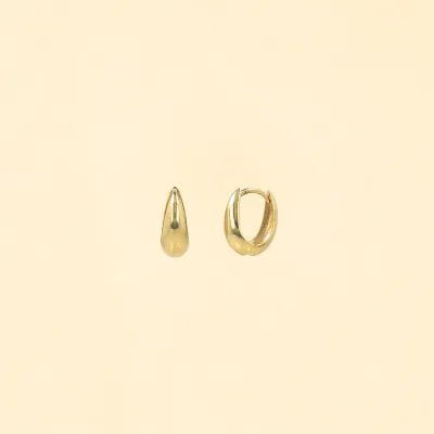 Yellow gold hoop earrings with a polished finish