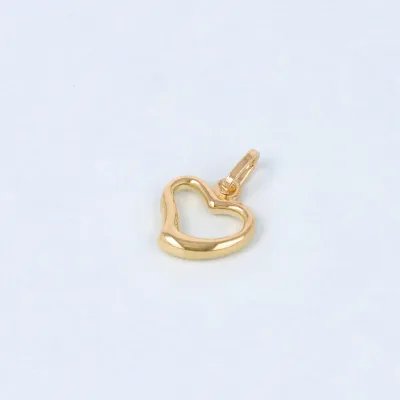 Yellow gold heart-shaped pendant