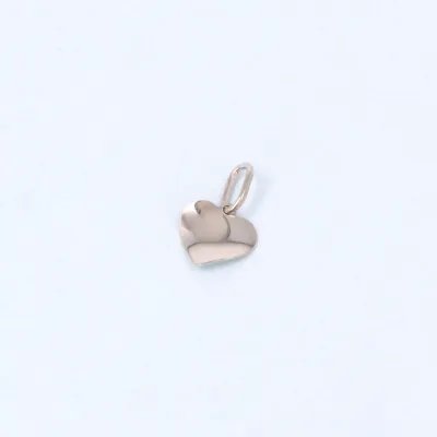 Lightweight white gold heart-shaped pendant