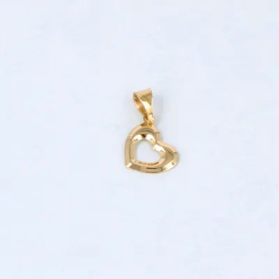 Yellow gold heart-shaped pendant