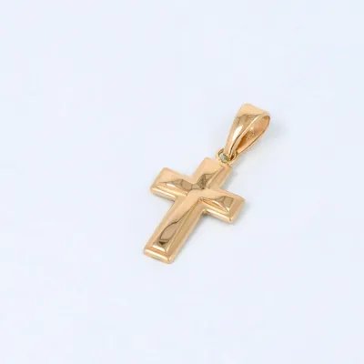 Hollow cross in yellow gold