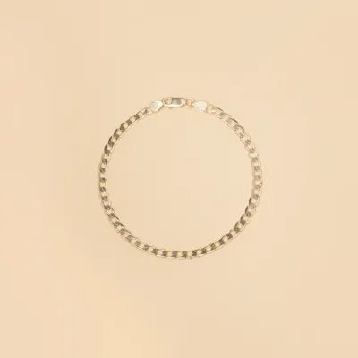 Yellow gold men's panzer bracelet