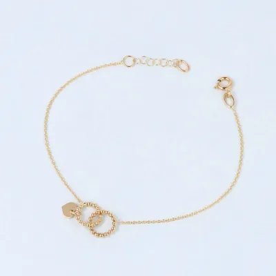 Lightweight yellow gold bracelet