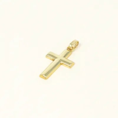Domed cross in yellow gold