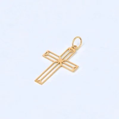 Yellow gold openwork cross