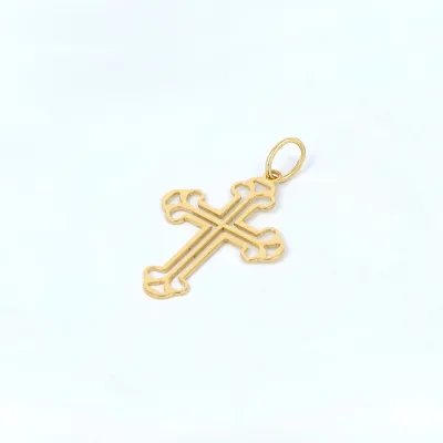 Yellow gold openwork cross