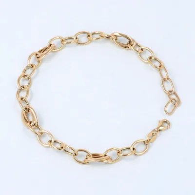 Hollow yellow gold bracelet