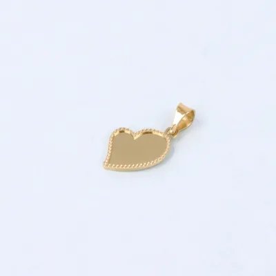 Yellow gold heart-shaped pendant