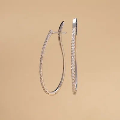 White gold earrings with cubic zirconia