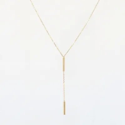Lightweight yellow gold necklace with segments