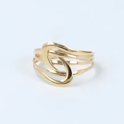 Yellow gold braided ring