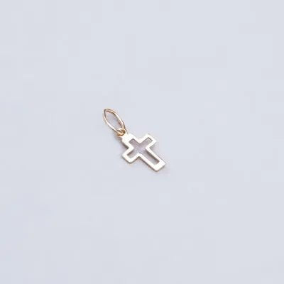 Yellow gold cross pendant
