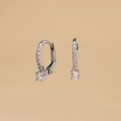 White gold monachella earrings with cubic zirconia