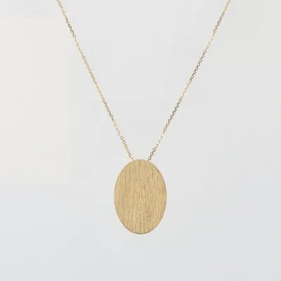 Yellow gold necklace with brushed finish