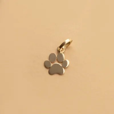 Yellow gold "Dog Paw" pendant