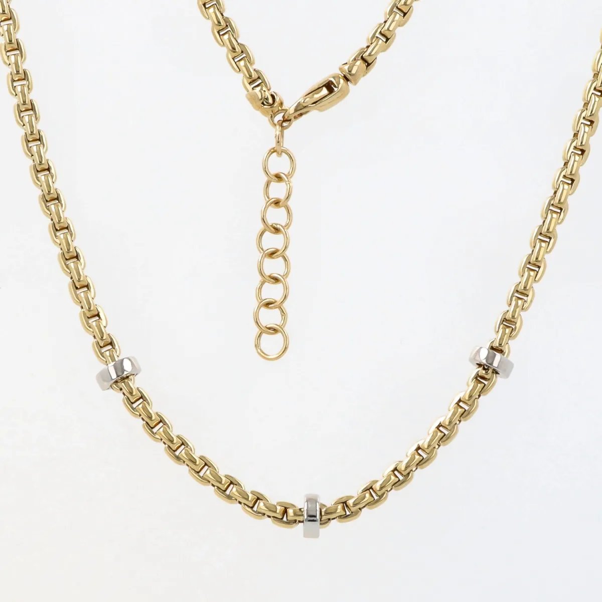 Yellow and white gold necklace