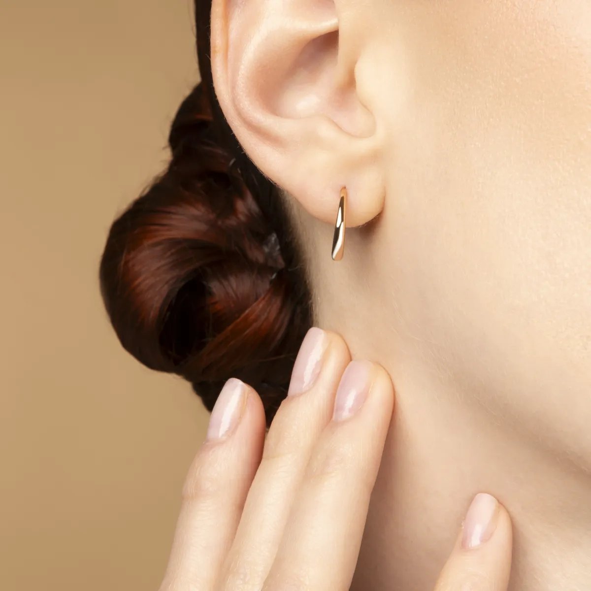 Rose gold minimal earrings