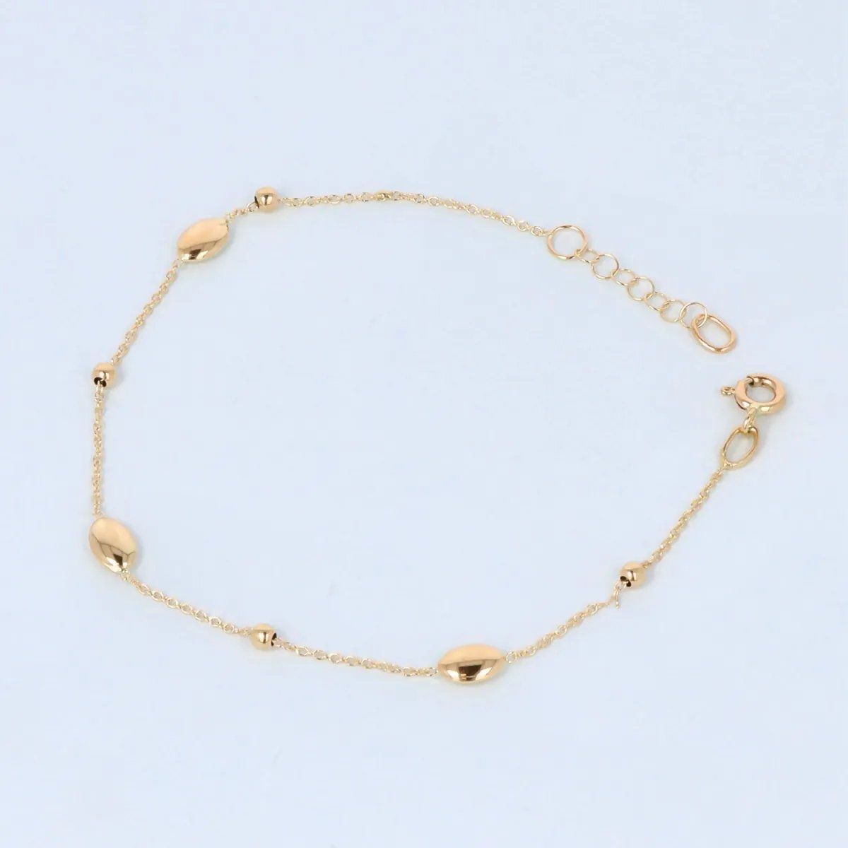 Yellow gold necklace and bracelet set