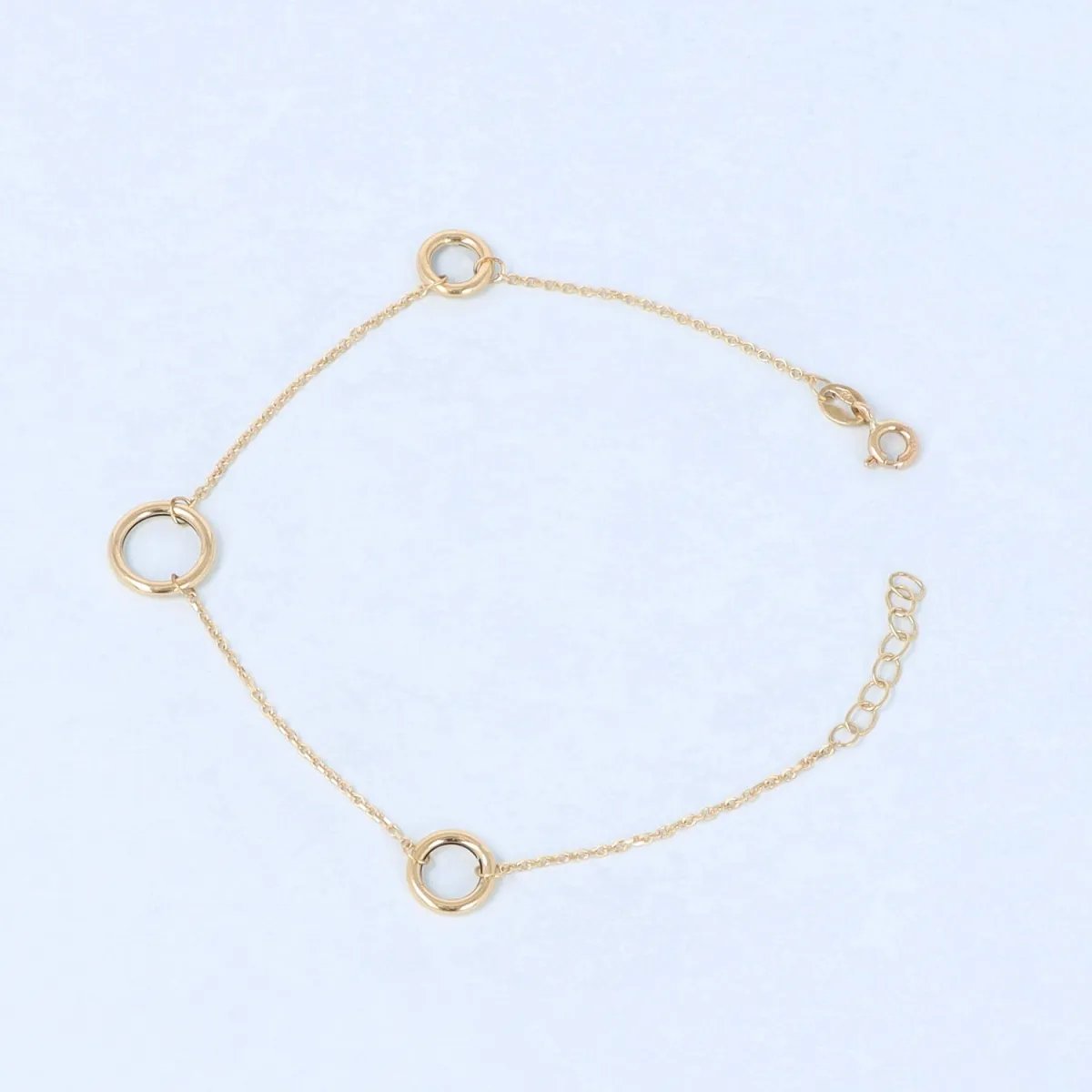 Lightweight yellow gold bracelet and necklace set