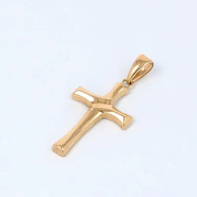 Hollow cross in yellow gold
