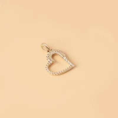 Yellow gold star-shaped pendant in with cubic zirconia