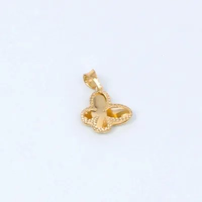 Yellow gold butterfly pendant