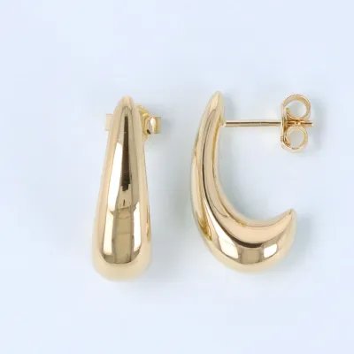 Yellow gold earrings
