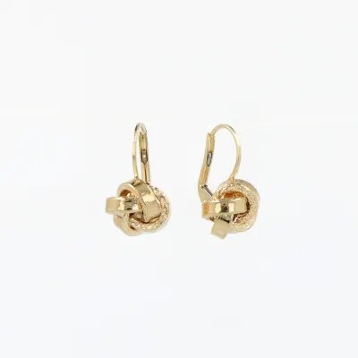 Yellow gold "knot" earrings