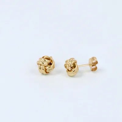 Yellow gold "knot" earrings