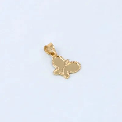 Yellow gold butterfly pendant