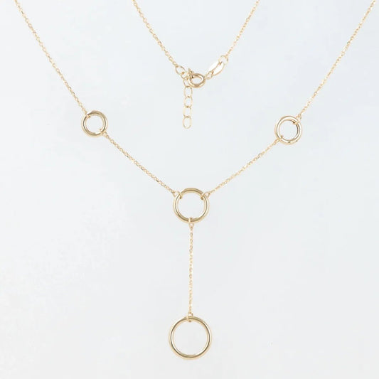 Lightweight yellow gold bracelet and necklace set