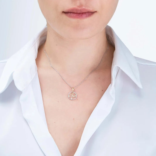"Sun, Moon and Stars" Pendant in Yellow Gold