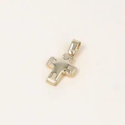 Yellow gold cross pendant