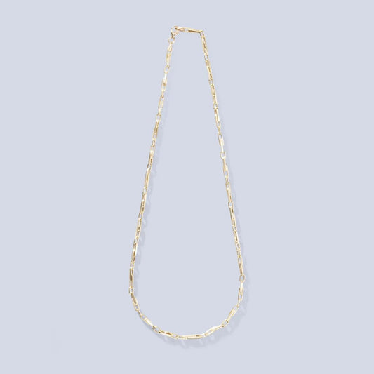 Hollow yellow gold chain