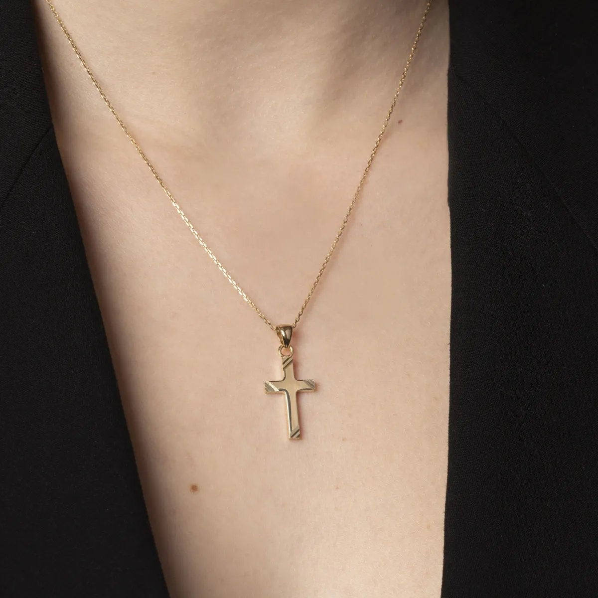 Yellow gold cross