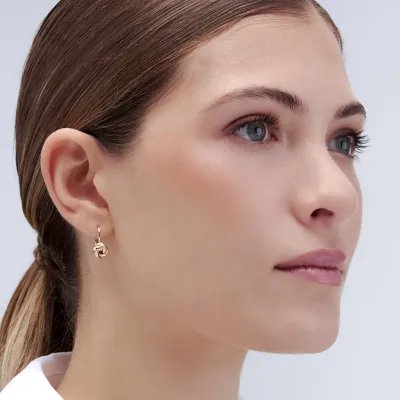 Yellow gold "knot" earrings