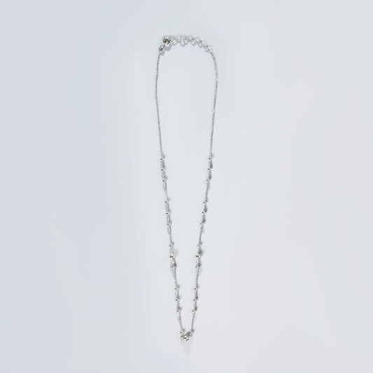White gold necklace with balls