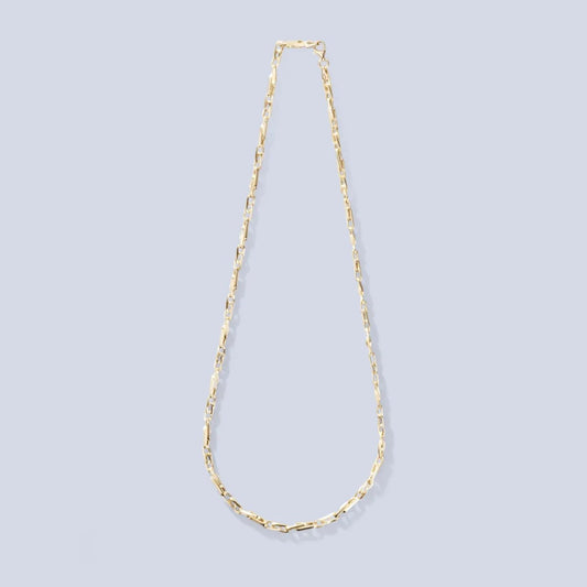 Hollow yellow gold chain