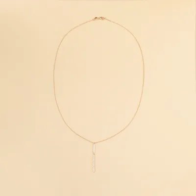 Rose gold necklace with cubic zirconia