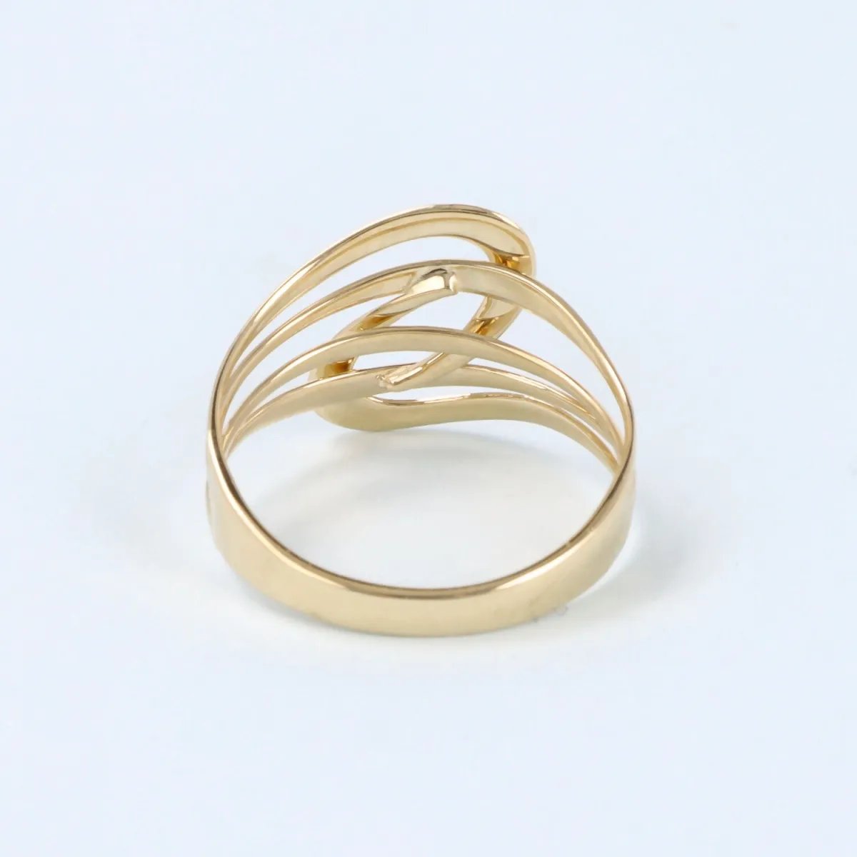 Yellow gold braided ring