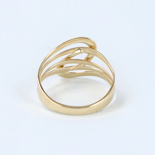Yellow gold braided ring