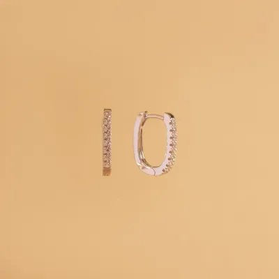 White gold earrings with cubic zirconia