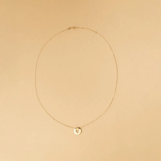 Yellow gold lightweight necklace "Love"