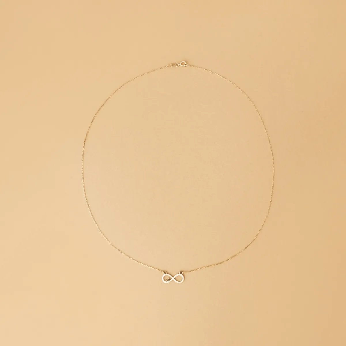 Yellow gold "Infinity" necklace