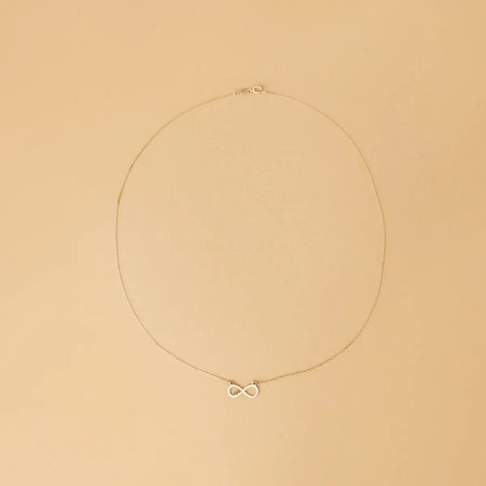 Yellow gold "Infinity" necklace