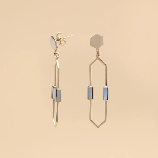 "Mellifera" earrings with enamel (4 color options)