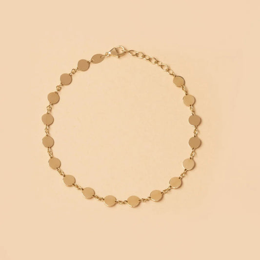Yellow gold bracelet with rounded elements